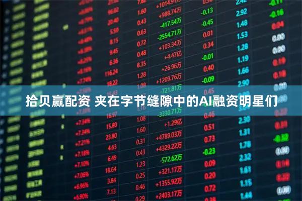 拾贝赢配资 夹在字节缝隙中的AI融资明星们